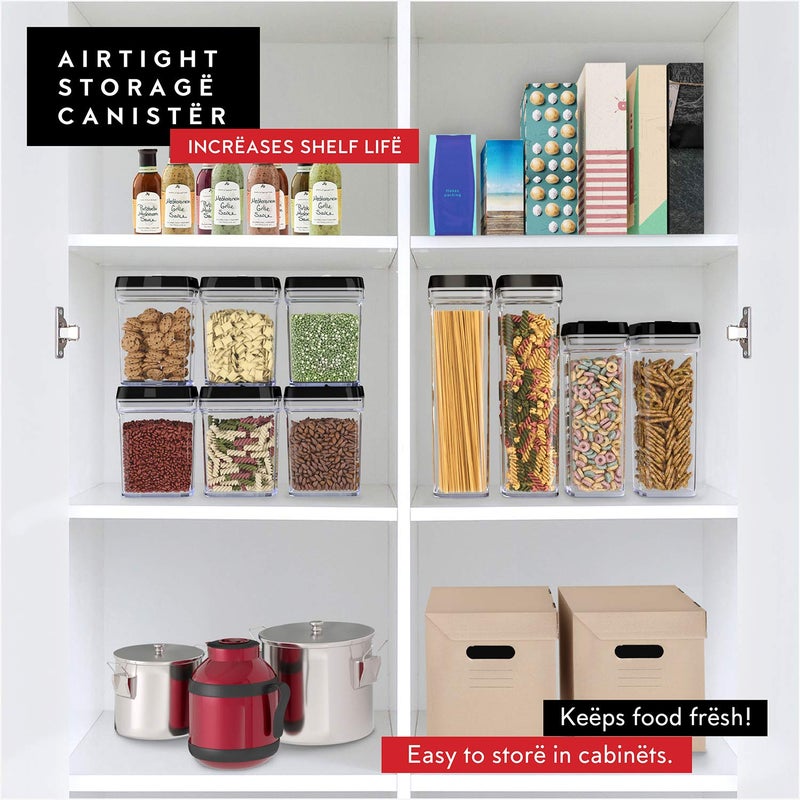 DWÃ‹LLZA KITCHEN Pasta Storage Containers for Pantry Airtight - 2 Pc Spaghetti Container Storage - Ideal for Spaghetti & Noodles, Kitchen Pantry Organization and Storage - Keeps Food Fresh & Dry - Image 2